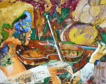 Impresionismo Painting - fantasía de violín con espátula